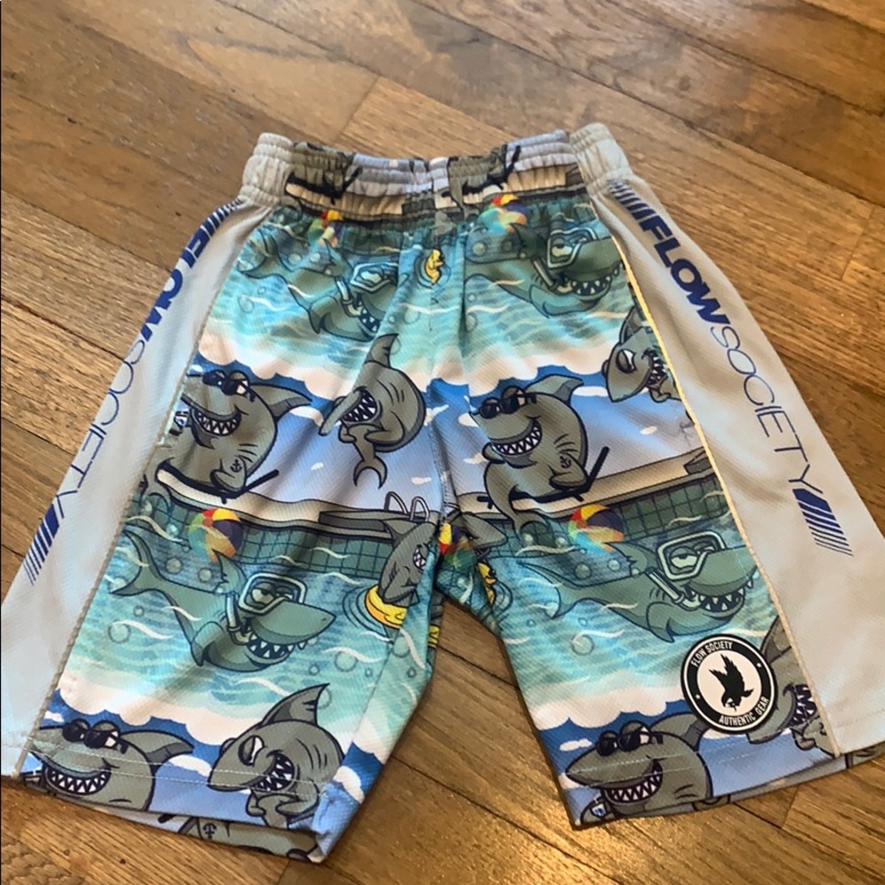Flow Society lax shorts. Sharks size XS